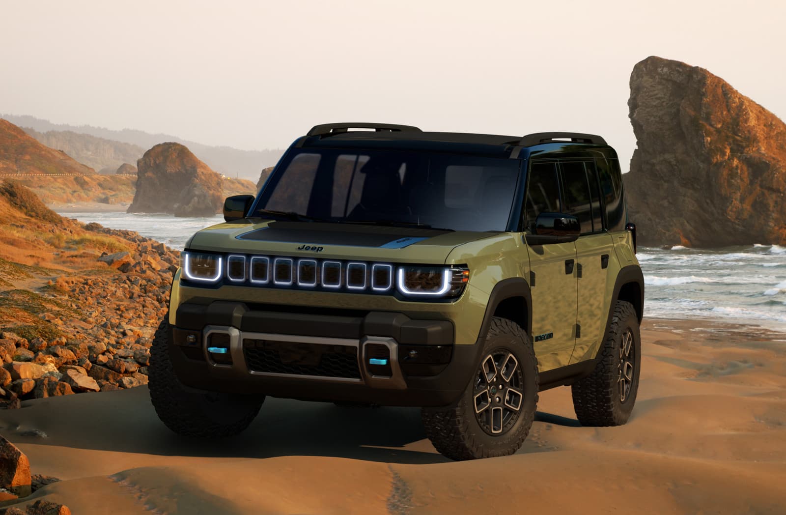 Jeep Recon front 3/4 green