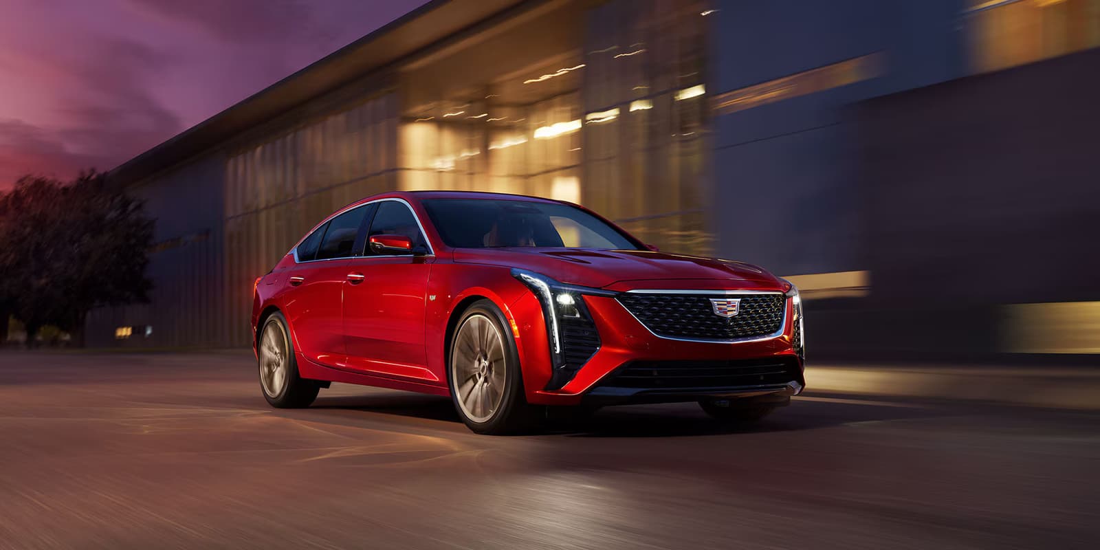 Cadillac CT5 front 3/4 red